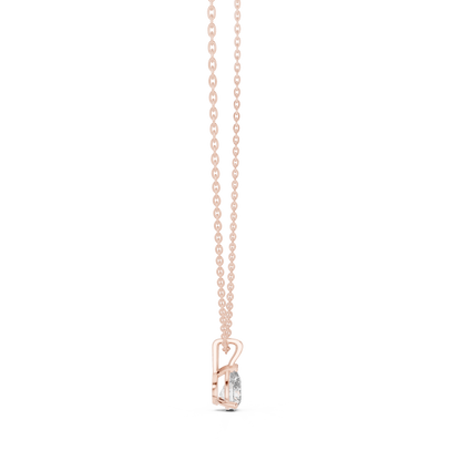 1.00 Ct Pear Cut Labgrown Diamond Soliatire Pendant For Her In 14K Solid Gold - HIGHCARAT DIAMONDS