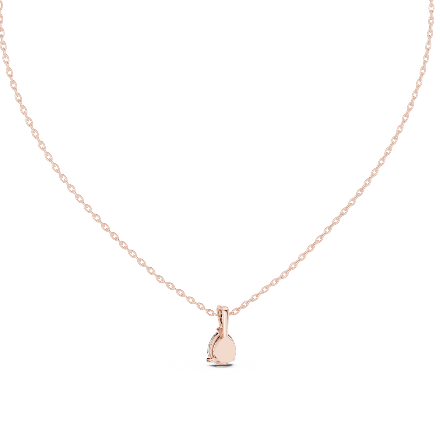1.00 Ct Pear Cut Labgrown Diamond Soliatire Pendant For Her In 14K Solid Gold - HIGHCARAT DIAMONDS