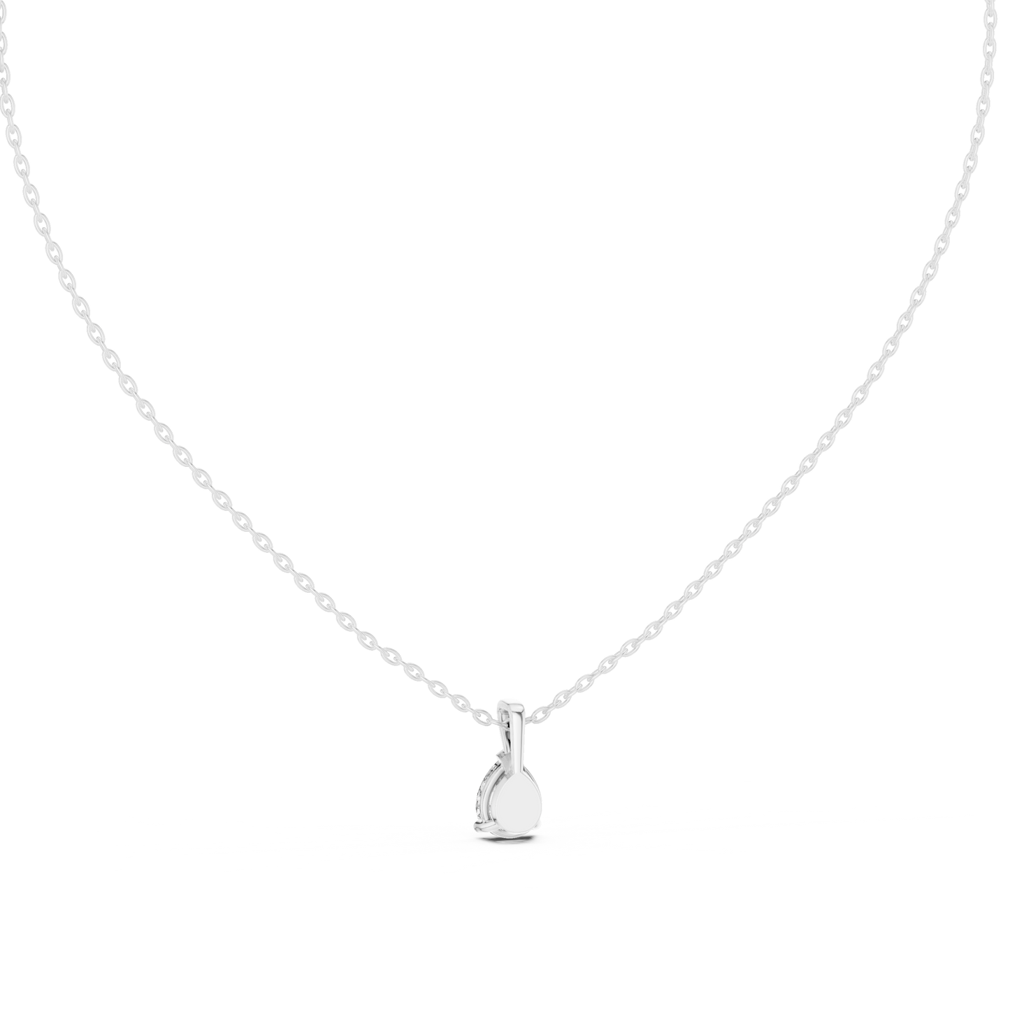 1.00 Ct Pear Cut Labgrown Diamond Soliatire Pendant For Her In 14K Solid Gold - HIGHCARAT DIAMONDS