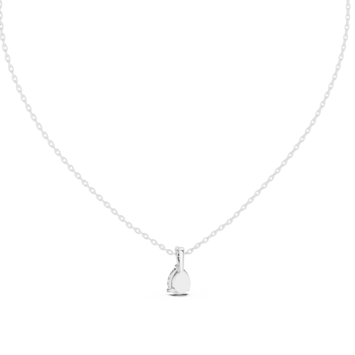 Pear Shape Lab Grown Diamond Pendant Close-Up Facet Details