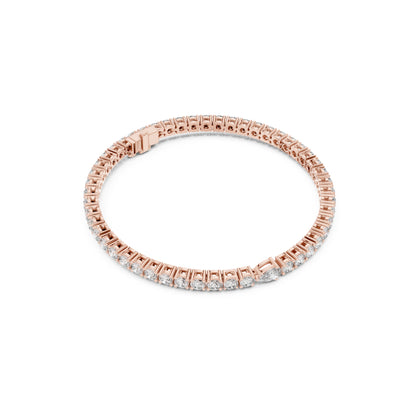 5.25Ct Pear and Round Cut Lab Grown Diamond Unique Delicate Cluster Statement Tennis Bracelet Gift For Her - HIGHCARAT DIAMONDS