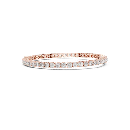 5.25Ct Pear and Round Cut Lab Grown Diamond Unique Delicate Cluster Statement Tennis Bracelet Gift For Her - HIGHCARAT DIAMONDS
