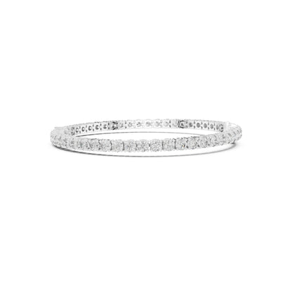 5.25Ct Pear and Round Cut Lab Grown Diamond Unique Delicate Cluster Statement Tennis Bracelet Gift For Her - HIGHCARAT DIAMONDS