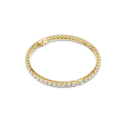 5.25Ct Pear and Round Cut Lab Grown Diamond Unique Delicate Cluster Statement Tennis Bracelet Gift For Her - HIGHCARAT DIAMONDS
