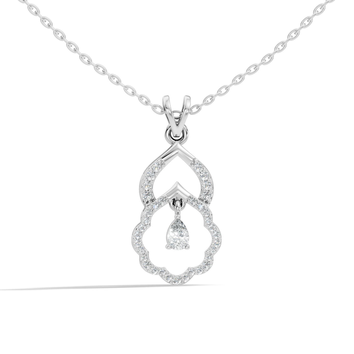 Stunning Pear Cut Lab-Grown Diamond Pendant Elegant Drop Necklace Anniversary Gift - HIGHCARAT DIAMONDS