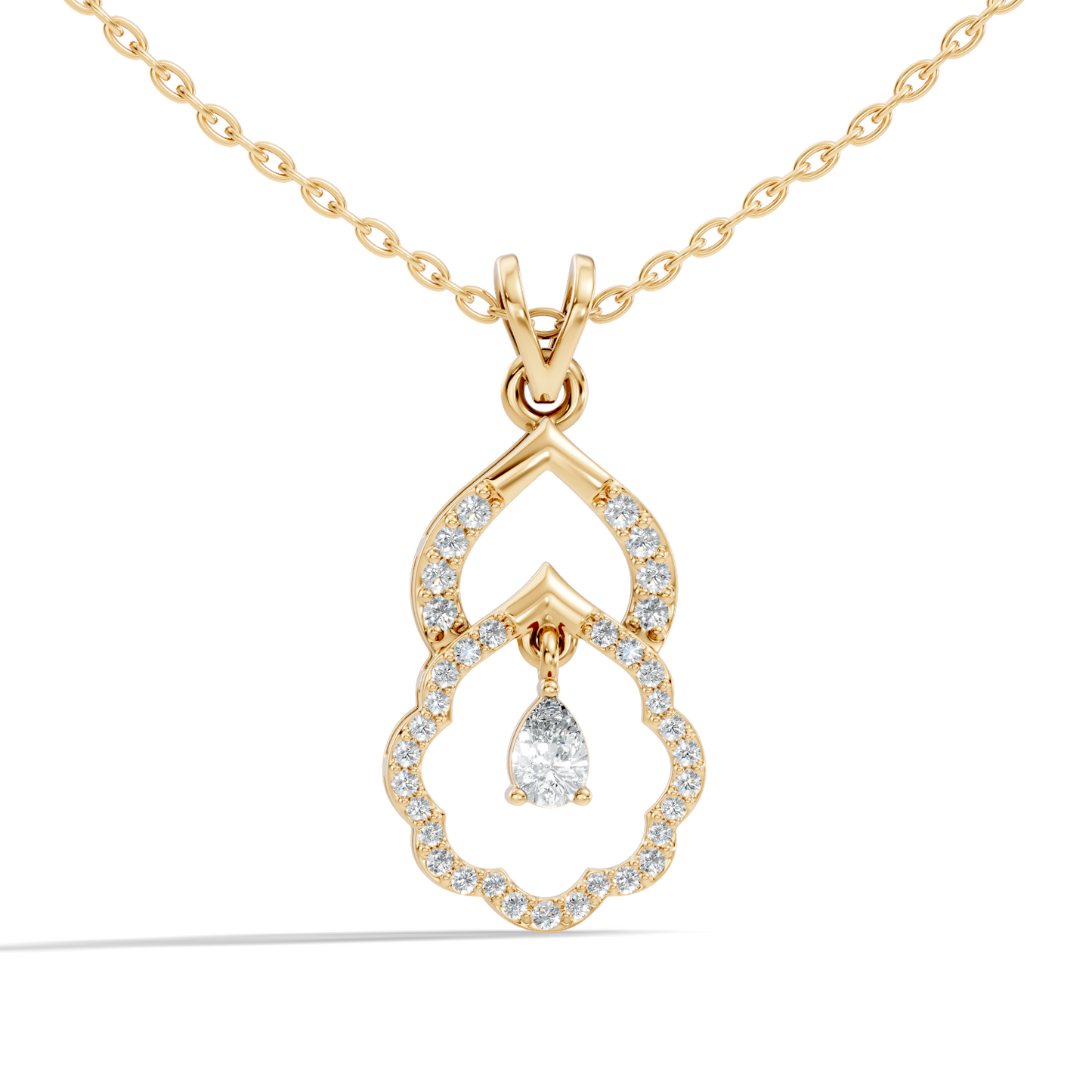 Stunning Pear Cut Lab-Grown Diamond Pendant Elegant Drop Necklace Anniversary Gift - HIGHCARAT DIAMONDS