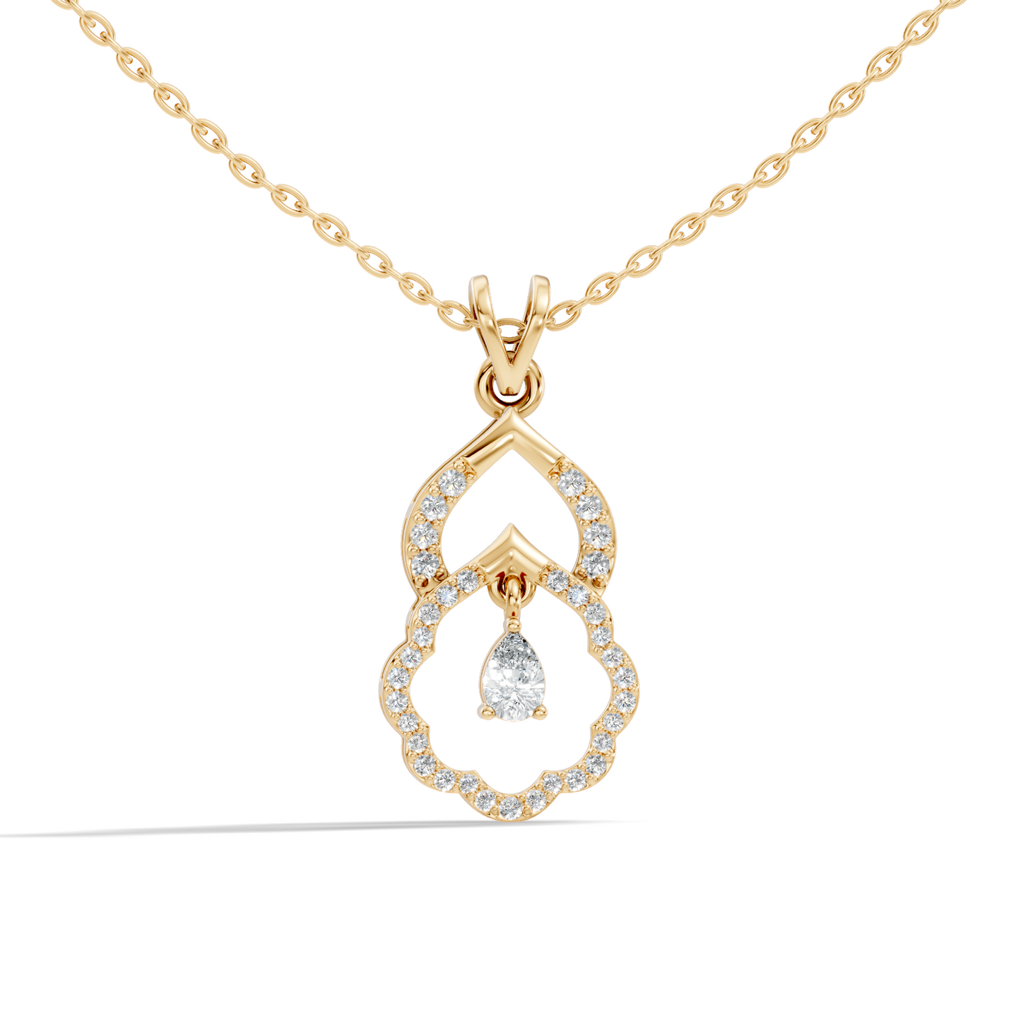 Stunning Pear Cut Lab-Grown Diamond Pendant Elegant Drop Necklace Anniversary Gift - HIGHCARAT DIAMONDS