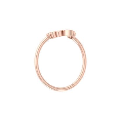 Pear and Round Diamond Cluster Bezel Set Band Ring In 14K gold Modern Design Perfect for Women's - HIGHCARAT DIAMONDS