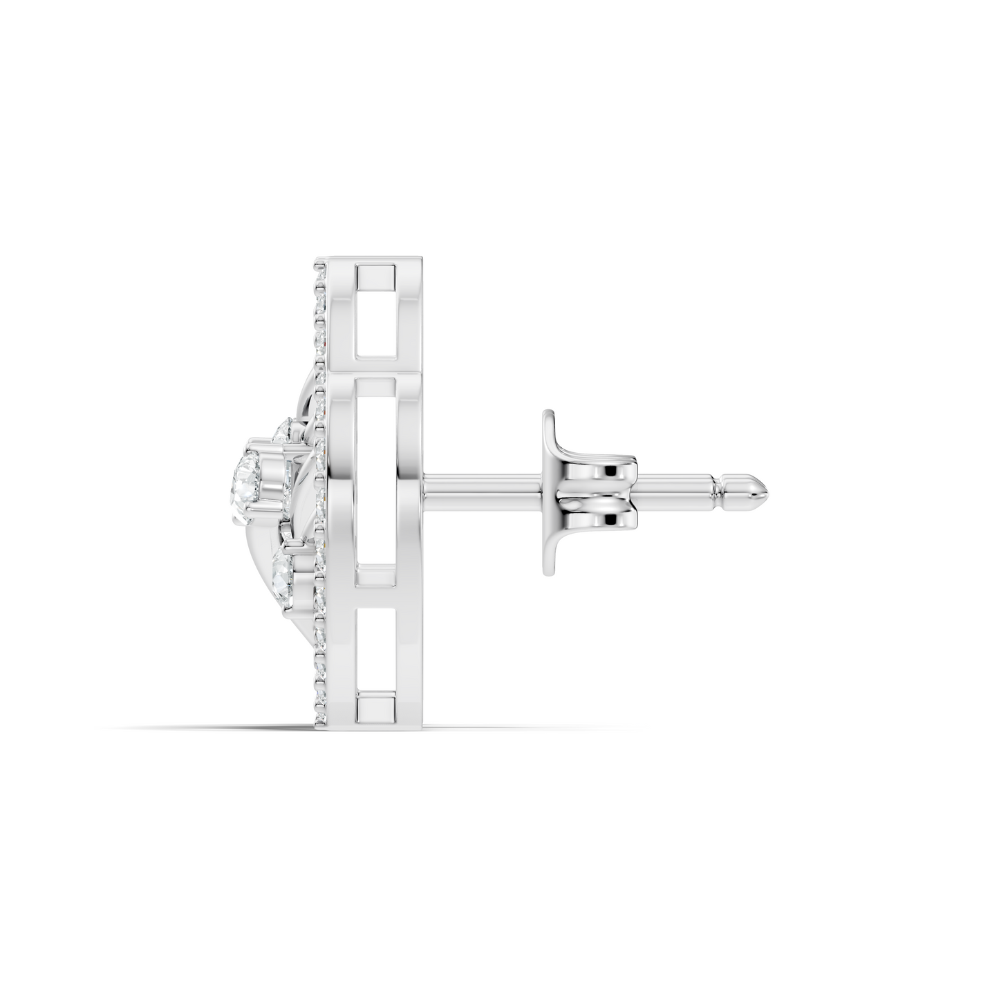 Elegant Pear Lab-Grown Diamond Stud Earrings Colorless Round Diamonds For Her - HIGHCARAT DIAMONDS