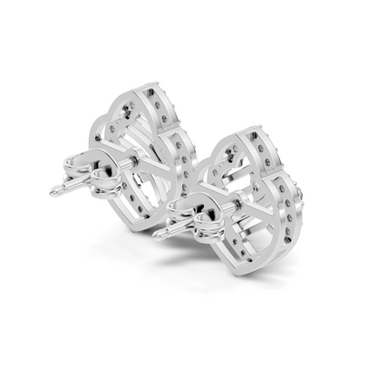 Elegant Pear Lab-Grown Diamond Stud Earrings Colorless Round Diamonds For Her - HIGHCARAT DIAMONDS