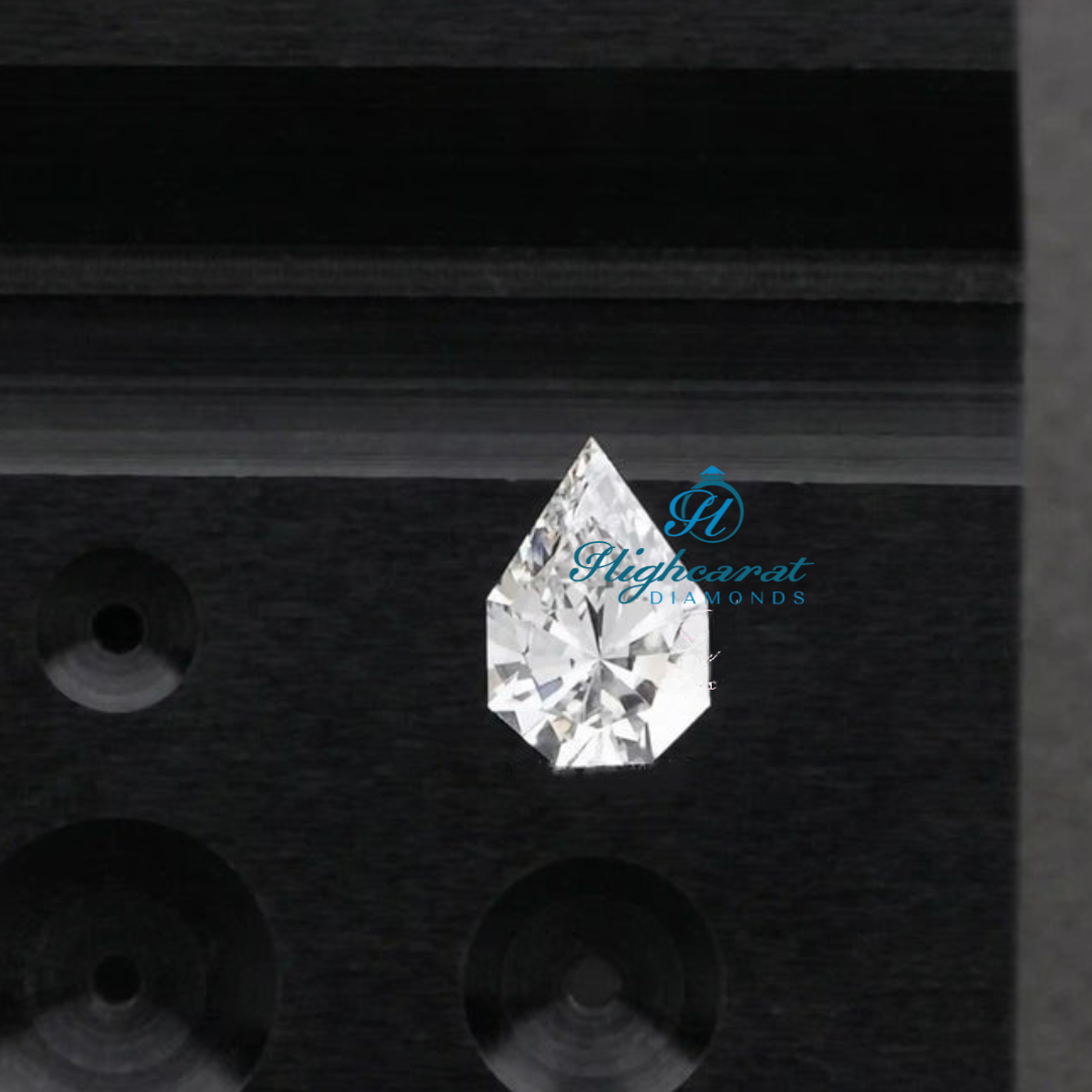 Empress Cut Pentagon Lab Grown Diamond with sharp angles and balanced light reflection