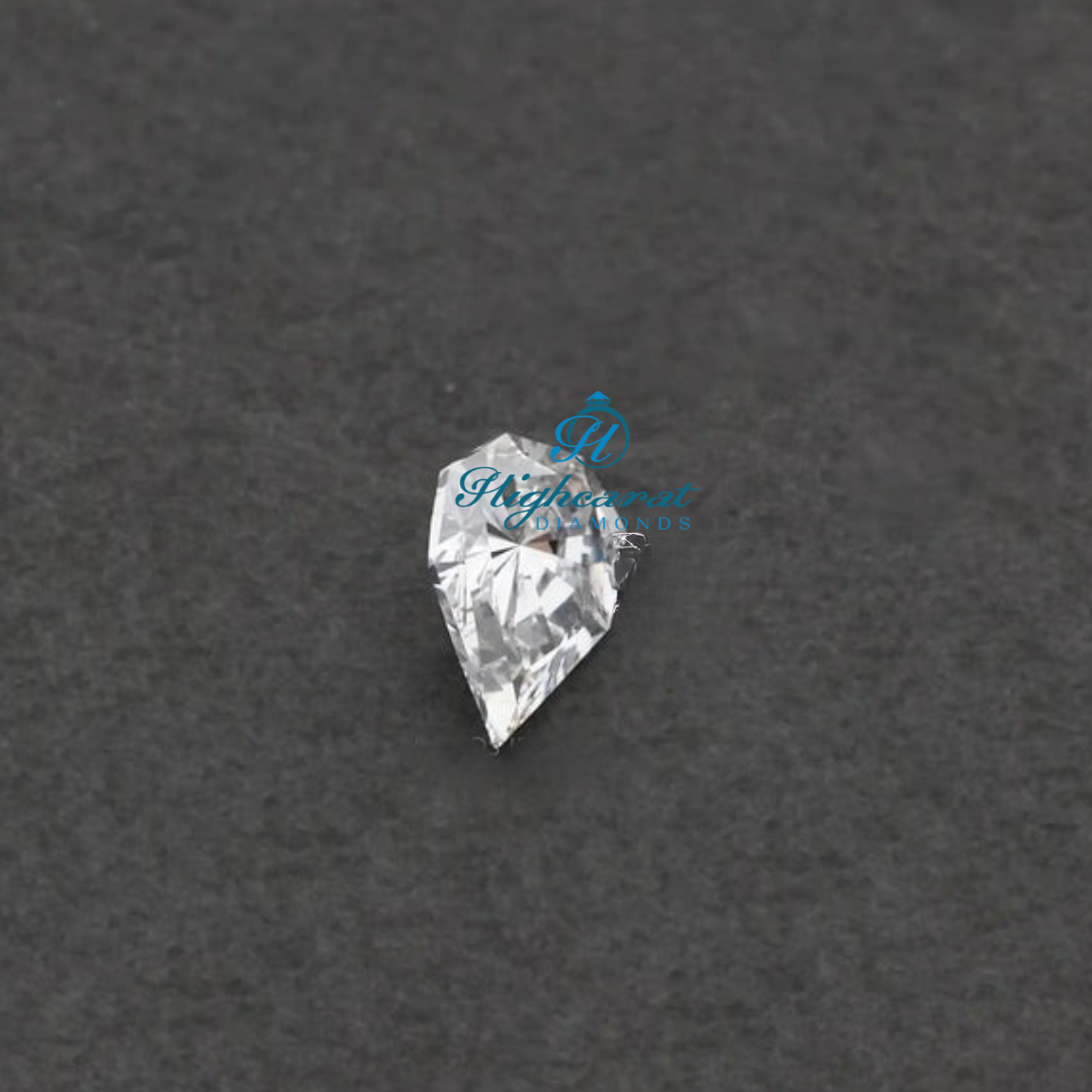 High Clarity Empress Cut Lab Grown Diamond with pentagon shape and reflective appearance