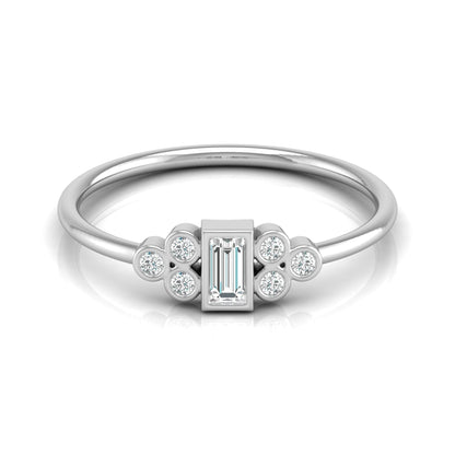 Perfect Baguette Diamond Ring Round Labgrown Durable And Elegant Ring For Her