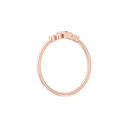 Perfect Baguette Diamond Ring Round Labgrown Durable And Elegant Ring For Her