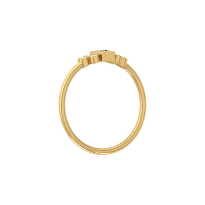 Perfect Baguette Diamond Ring Round Labgrown Durable And Elegant Ring For Her