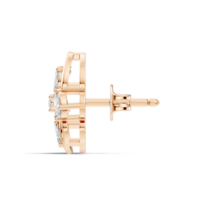 Classic Oval & Round Diamond Stud Earrings in 14K Solid Gold Perfect Anniversary Gift - HIGHCARAT DIAMONDS