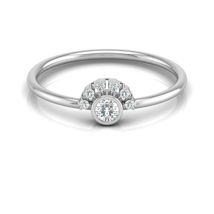 Petite Lab Grown Round Cut Ring 0.13 CT Affordable Bridal Jewelry - HIGHCARAT DIAMONDS