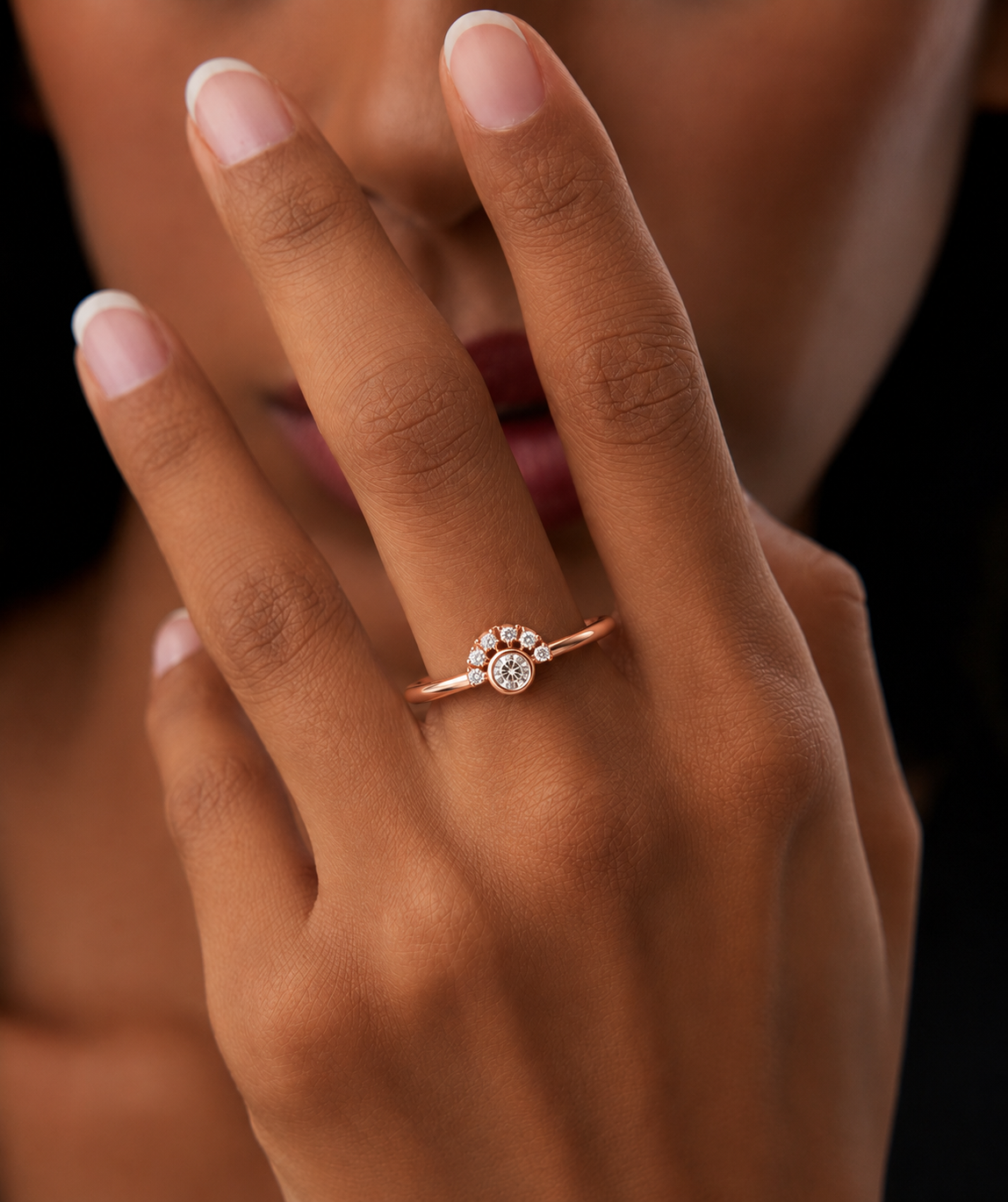 Petite Lab Grown Round Cut Ring 0.13 CT Affordable Bridal Jewelry - HIGHCARAT DIAMONDS