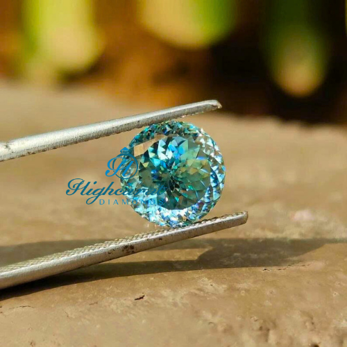 Portuguese Cut Cyan blue Loose Lab Grown Diamond For Engagement Ring, Wedding Gift