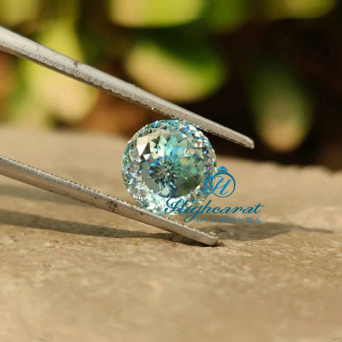 Portuguese Cut Cyan blue Loose Lab Grown Diamond For Engagement Ring, Wedding Gift