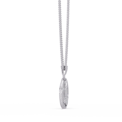Praying Hands Lab Grown Diamond Medallion Pendant Necklace - HIGHCARAT DIAMONDS