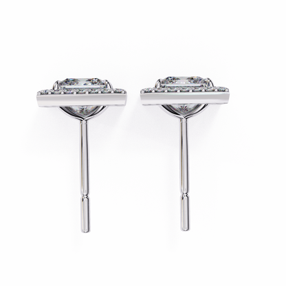 Princess And Round Cut Diamond Classic Unique Art Deco Stunning Vintage Stud Earring Gift For Her - HIGHCARAT DIAMONDS