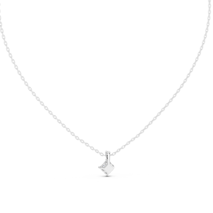 Elegant Princess Cut Labgrown Diamond Solitaire Pendant For Her In 18K Solid rose Gold - HIGHCARAT DIAMONDS