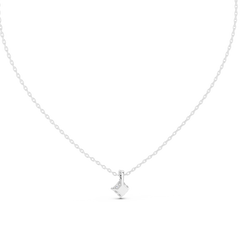 Elegant Princess Cut Labgrown Diamond Solitaire Pendant For Her In 18K Solid rose Gold - HIGHCARAT DIAMONDS