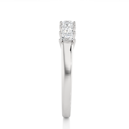 Princess Cut Half Eternity Band In 14K Solid Gold In Lab grown And Natural Diamonds - HIGHCARAT DIAMONDS