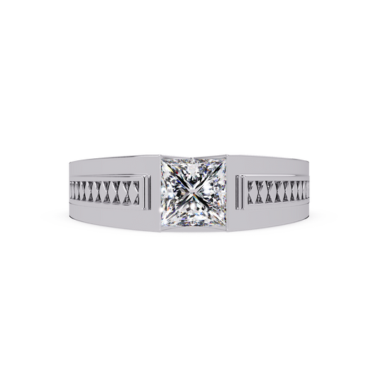 Princess Cut Lab Diamond Men's Geometric Ring - HIGHCARAT DIAMONDS