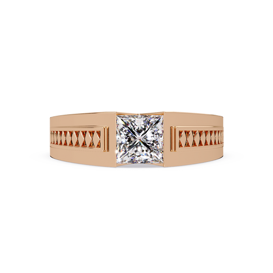 Princess Cut Lab Diamond Men's Geometric Ring - HIGHCARAT DIAMONDS
