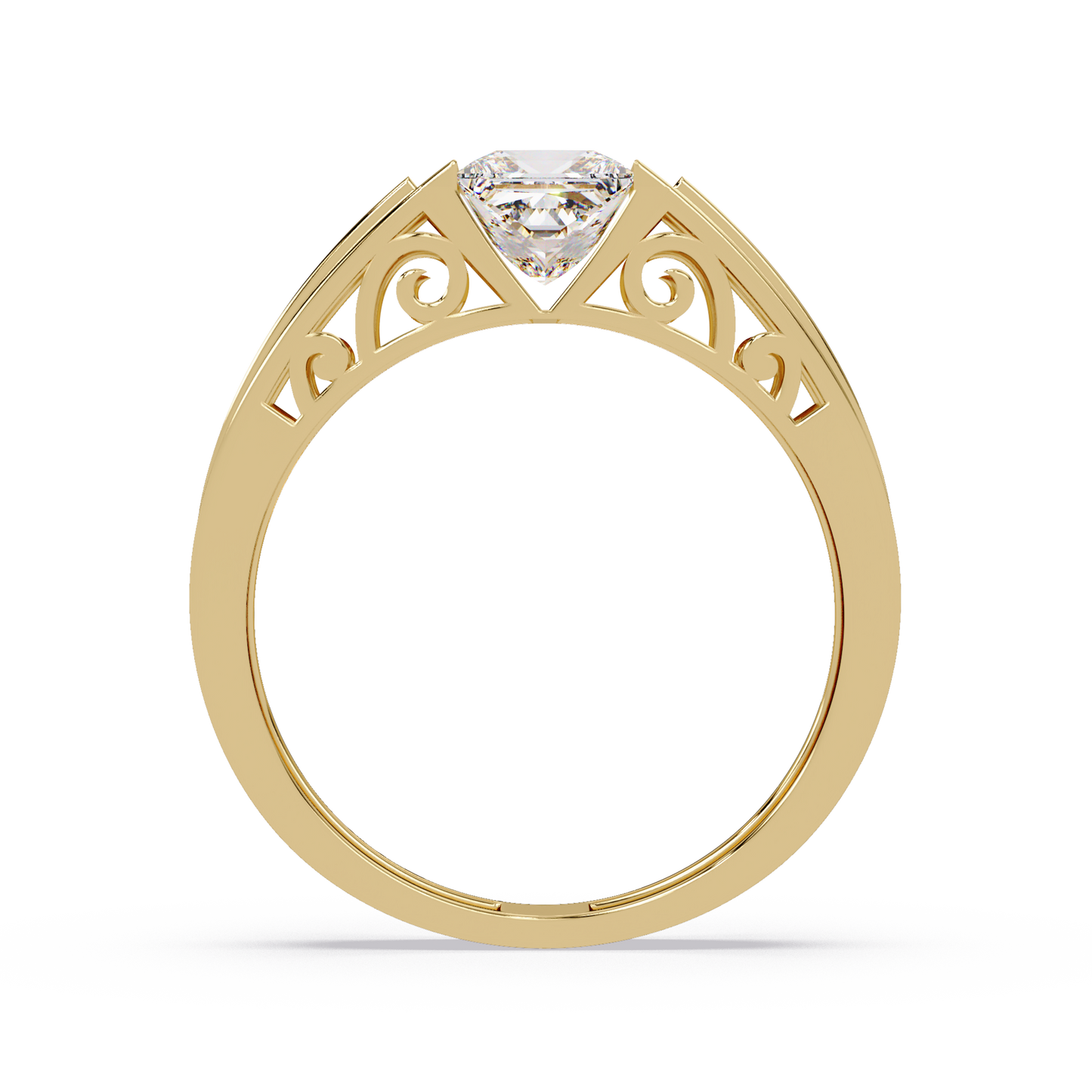 Princess Cut Lab Diamond Men's Geometric Ring - HIGHCARAT DIAMONDS