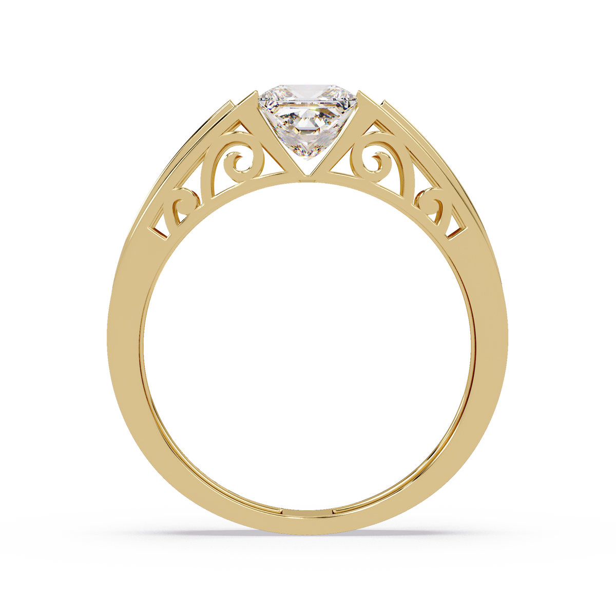 Princess Cut Lab Diamond Men's Geometric Ring - HIGHCARAT DIAMONDS