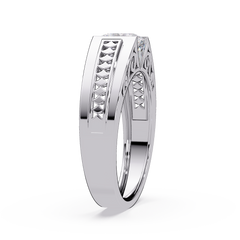 Princess Cut Lab Diamond Men's Geometric Ring - HIGHCARAT DIAMONDS