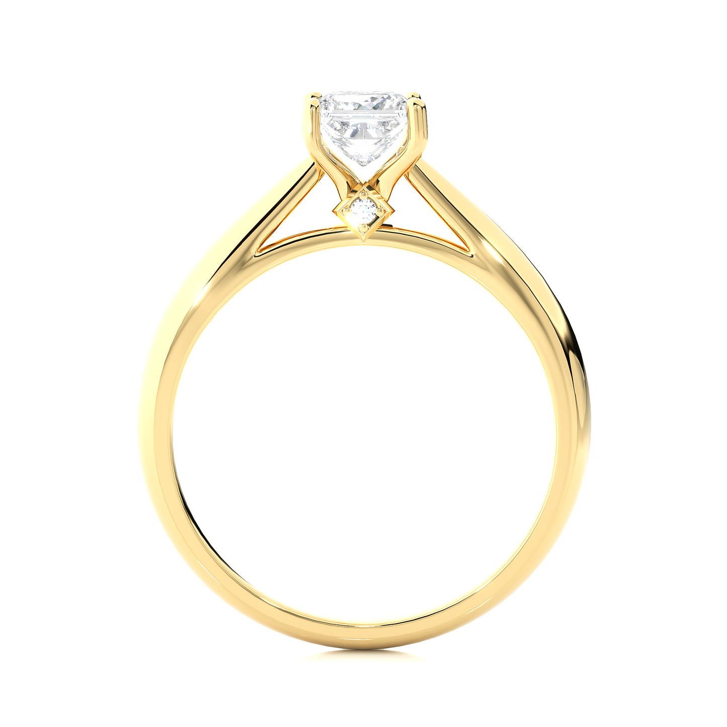 Princess Cut Lab Diamond Prong Set Solitaire Ring - HIGHCARAT DIAMONDS