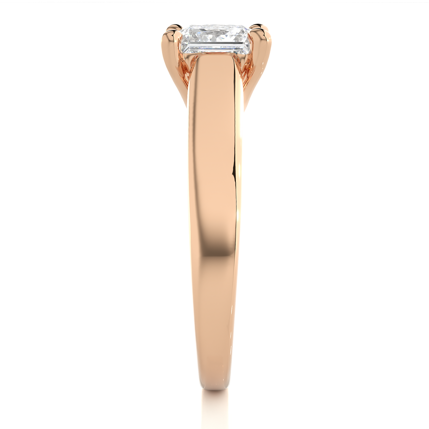 Princess Cut Lab Diamond Solitaire Engagement Ring