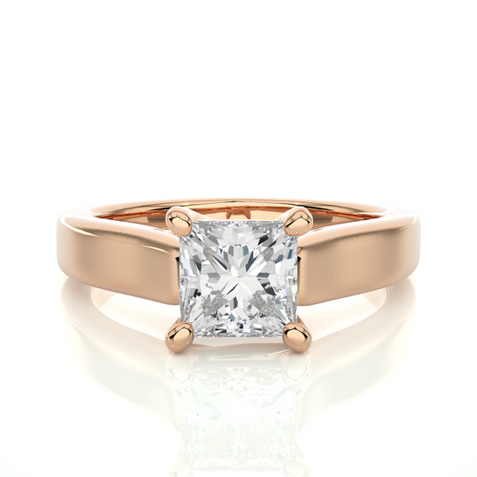 Princess Cut Lab Diamond Solitaire Engagement Ring - HIGHCARAT DIAMONDS
