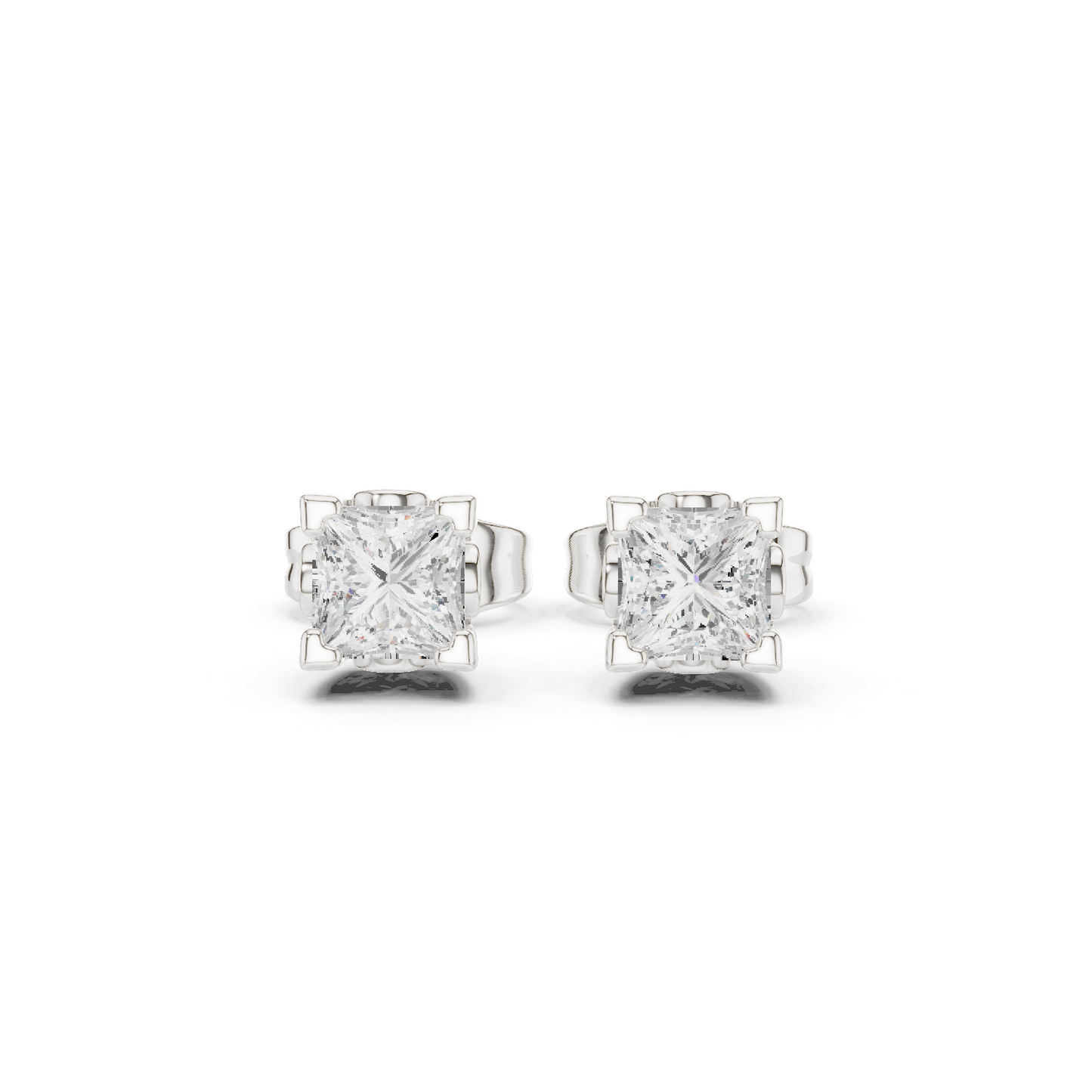 14k Solid Rose Gold Princess Cut Lab Grown Diamond Classic Look For Her Anniversary Gift - HIGHCARAT DIAMONDS