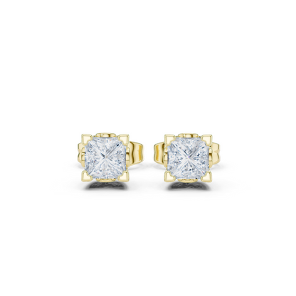14k Solid Rose Gold Princess Cut Lab Grown Diamond Classic Look For Her Anniversary Gift - HIGHCARAT DIAMONDS
