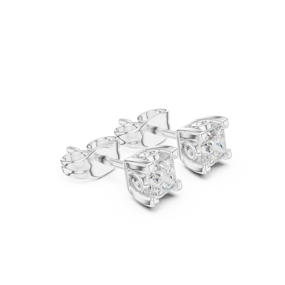 14k Solid Rose Gold Princess Cut Lab Grown Diamond Classic Look For Her Anniversary Gift - HIGHCARAT DIAMONDS