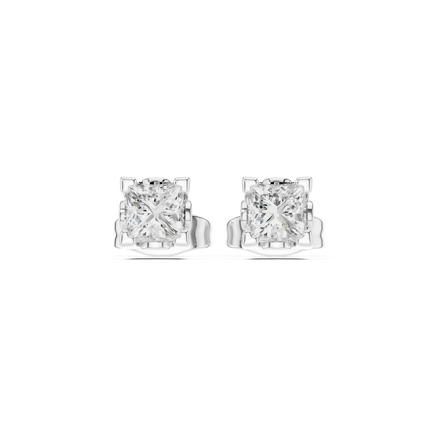14k Solid Rose Gold Princess Cut Lab Grown Diamond Classic Look For Her Anniversary Gift - HIGHCARAT DIAMONDS