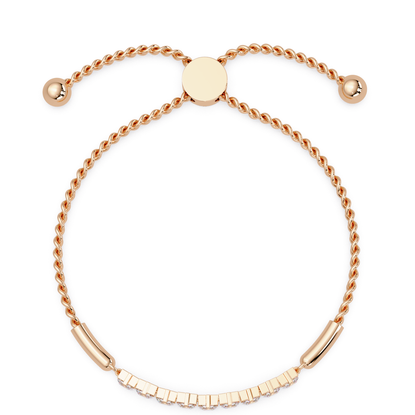 Princess Cut Lab Grown Diamond Adjustable Bracelet - HIGHCARAT DIAMONDS
