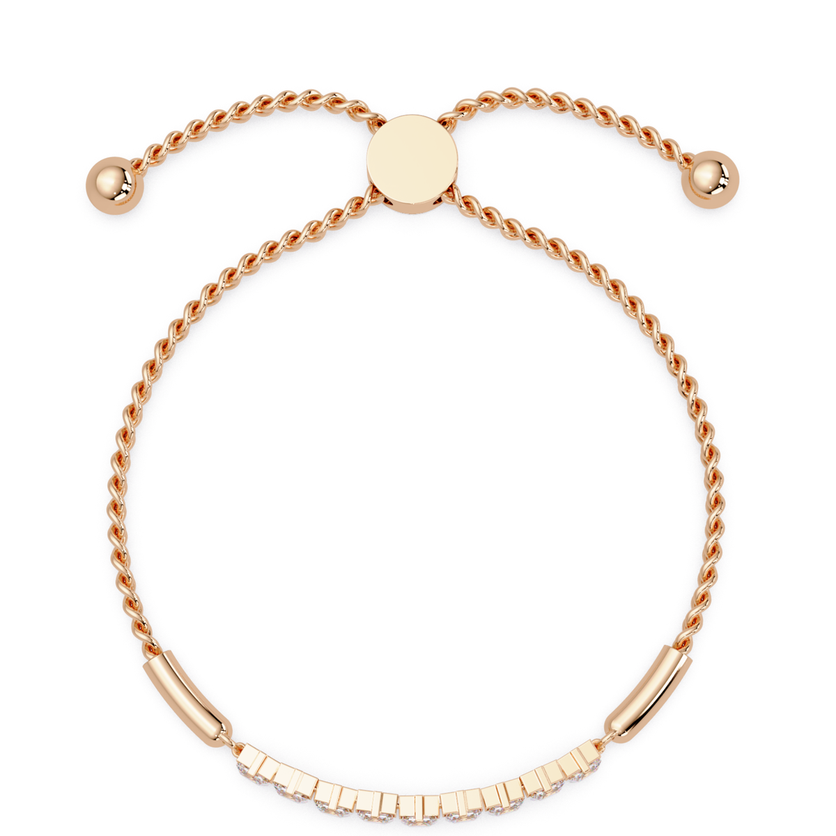 Princess Cut Lab Grown Diamond Adjustable Bracelet - HIGHCARAT DIAMONDS