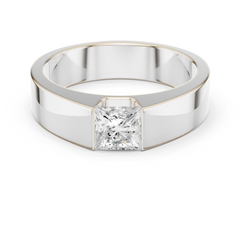 1.00 Ct Princess Cut Lab grown Diamond Classic Vintage Unique Daily Wear Men Diamond Ring - HIGHCARAT DIAMONDS