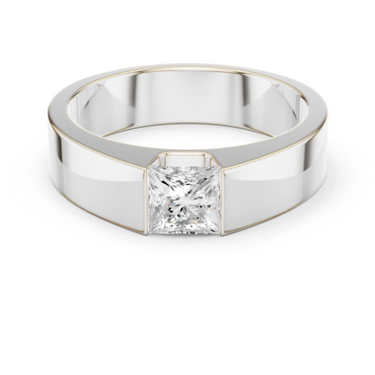 1.00 Ct Princess Cut Lab grown Diamond Classic Vintage Unique Daily Wear Men Diamond Ring - HIGHCARAT DIAMONDS