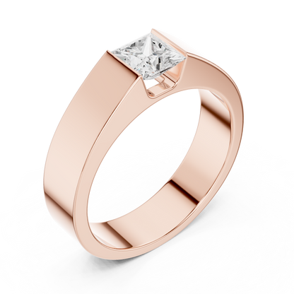 1.00 Ct Princess Cut Lab grown Diamond Classic Vintage Unique Daily Wear Men Diamond Ring - HIGHCARAT DIAMONDS