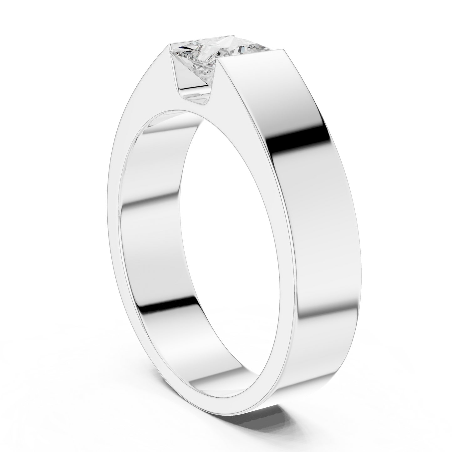 1.00 Ct Princess Cut Lab grown Diamond Classic Vintage Unique Daily Wear Men Diamond Ring - HIGHCARAT DIAMONDS