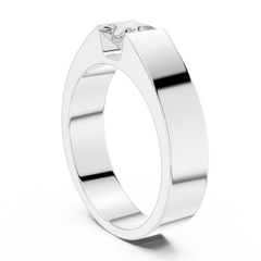 1.00 Ct Princess Cut Lab grown Diamond Classic Vintage Unique Daily Wear Men Diamond Ring - HIGHCARAT DIAMONDS