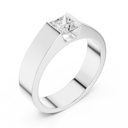 1.00 Ct Princess Cut Lab grown Diamond Classic Vintage Unique Daily Wear Men Diamond Ring - HIGHCARAT DIAMONDS