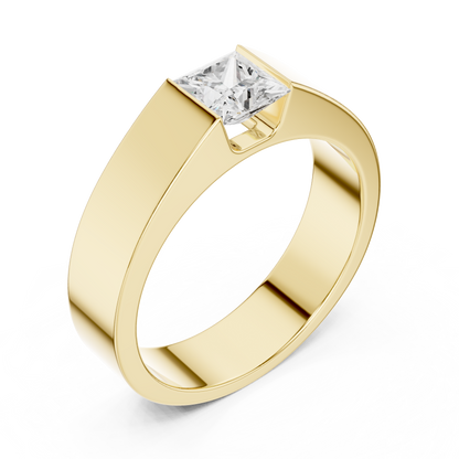 1.00 Ct Princess Cut Lab grown Diamond Classic Vintage Unique Daily Wear Men Diamond Ring - HIGHCARAT DIAMONDS